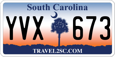 SC license plate YVX673