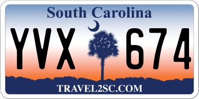 SC license plate YVX674