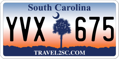SC license plate YVX675