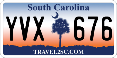 SC license plate YVX676