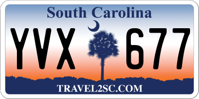 SC license plate YVX677