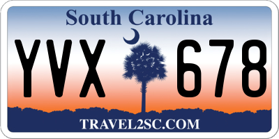 SC license plate YVX678