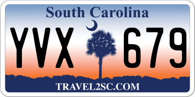 SC license plate YVX679