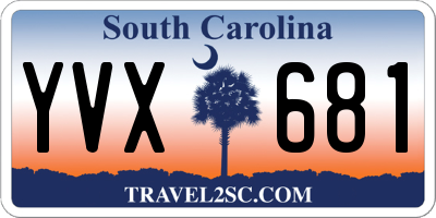 SC license plate YVX681