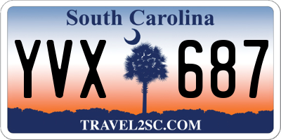 SC license plate YVX687