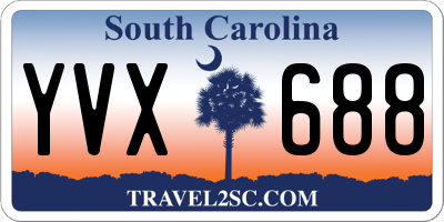 SC license plate YVX688