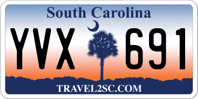 SC license plate YVX691