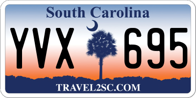 SC license plate YVX695