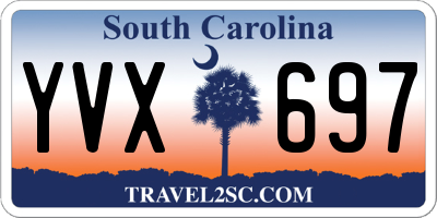 SC license plate YVX697