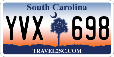 SC license plate YVX698