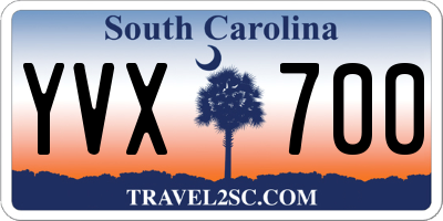 SC license plate YVX700