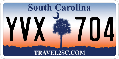 SC license plate YVX704