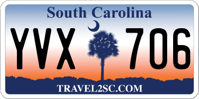 SC license plate YVX706