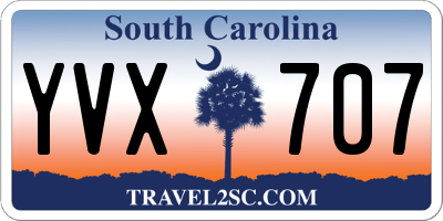 SC license plate YVX707