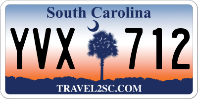 SC license plate YVX712