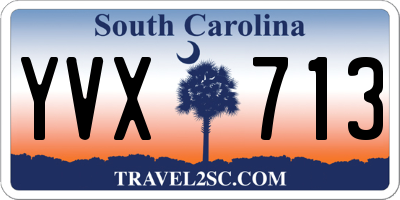 SC license plate YVX713