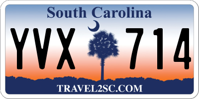 SC license plate YVX714