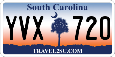 SC license plate YVX720