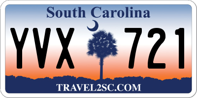 SC license plate YVX721
