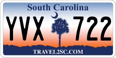 SC license plate YVX722