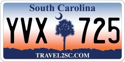 SC license plate YVX725