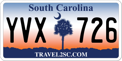 SC license plate YVX726