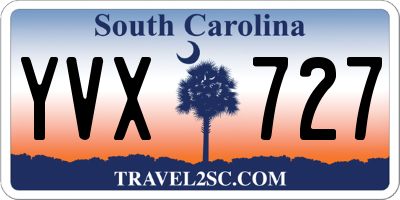 SC license plate YVX727