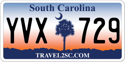SC license plate YVX729