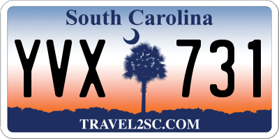 SC license plate YVX731
