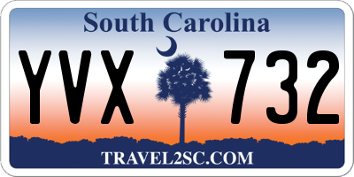 SC license plate YVX732