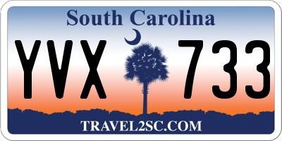 SC license plate YVX733