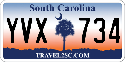 SC license plate YVX734
