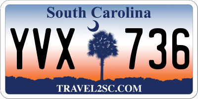 SC license plate YVX736