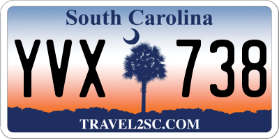 SC license plate YVX738