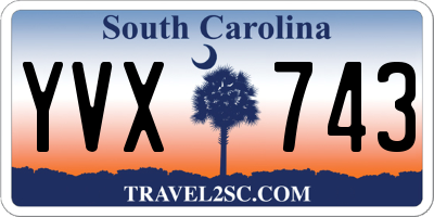 SC license plate YVX743