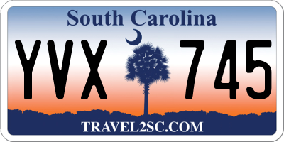 SC license plate YVX745