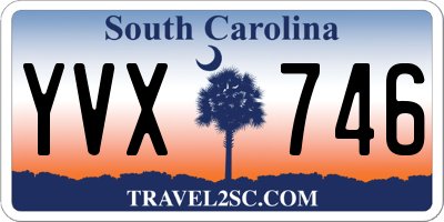SC license plate YVX746
