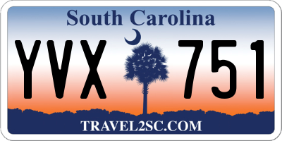 SC license plate YVX751
