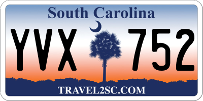 SC license plate YVX752