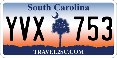 SC license plate YVX753