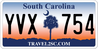 SC license plate YVX754