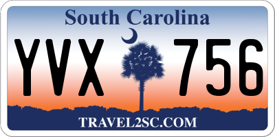 SC license plate YVX756