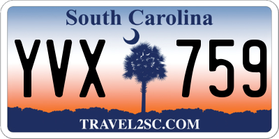 SC license plate YVX759