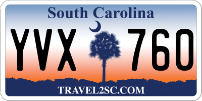 SC license plate YVX760