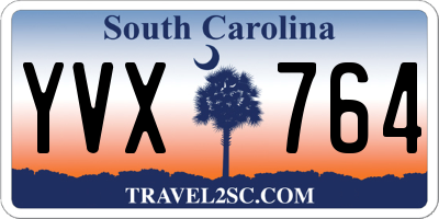 SC license plate YVX764