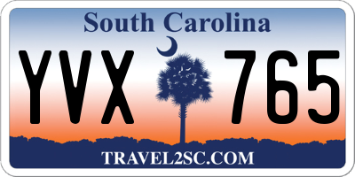 SC license plate YVX765