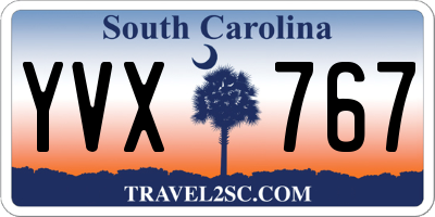 SC license plate YVX767