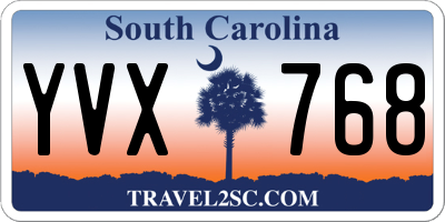 SC license plate YVX768