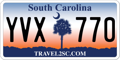 SC license plate YVX770