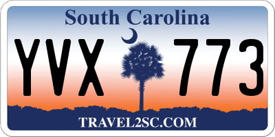 SC license plate YVX773